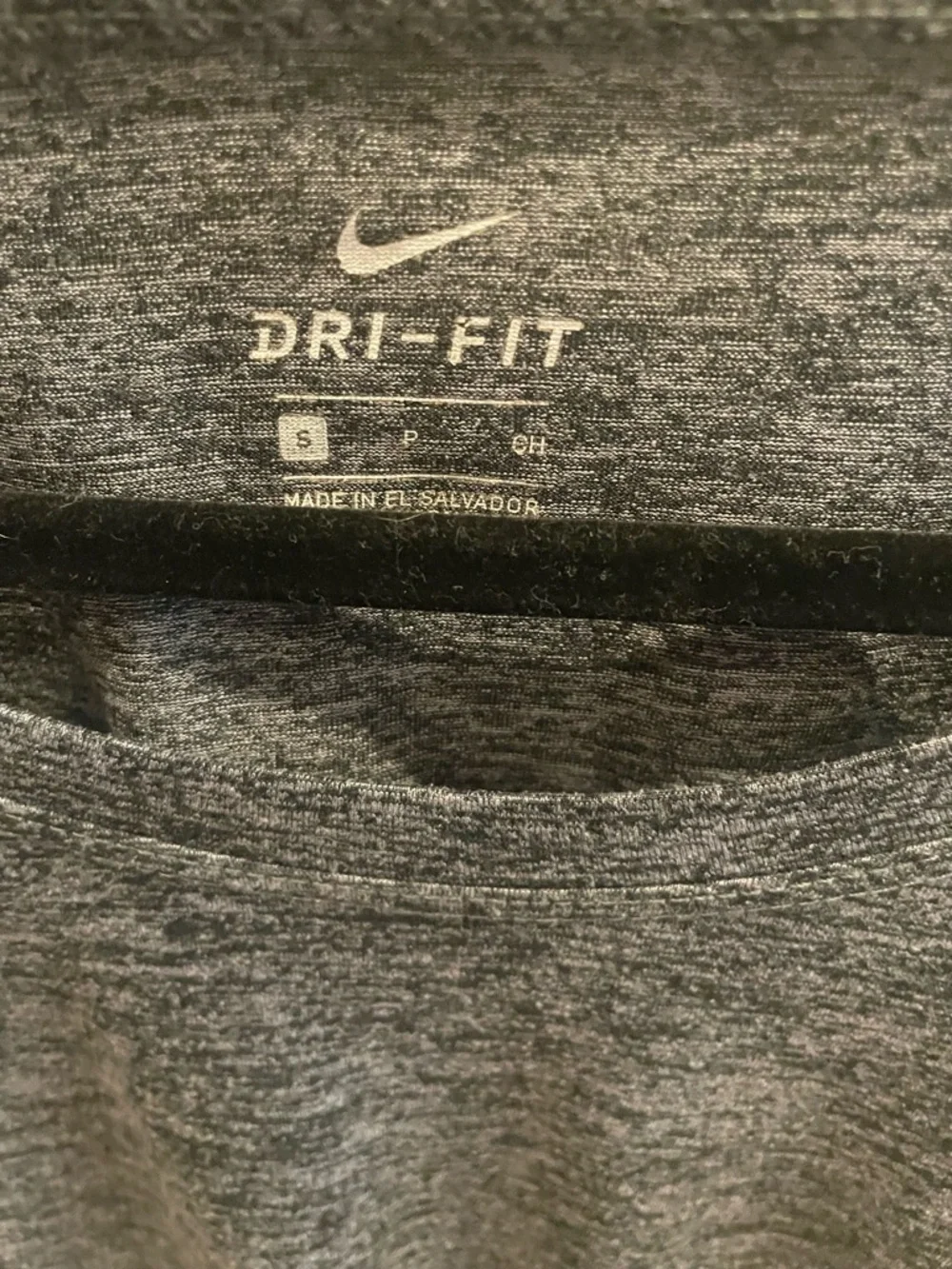 Nike Shirt Womens Small Black Heather DriFit Dry Legend Scoop Neck Gym Running